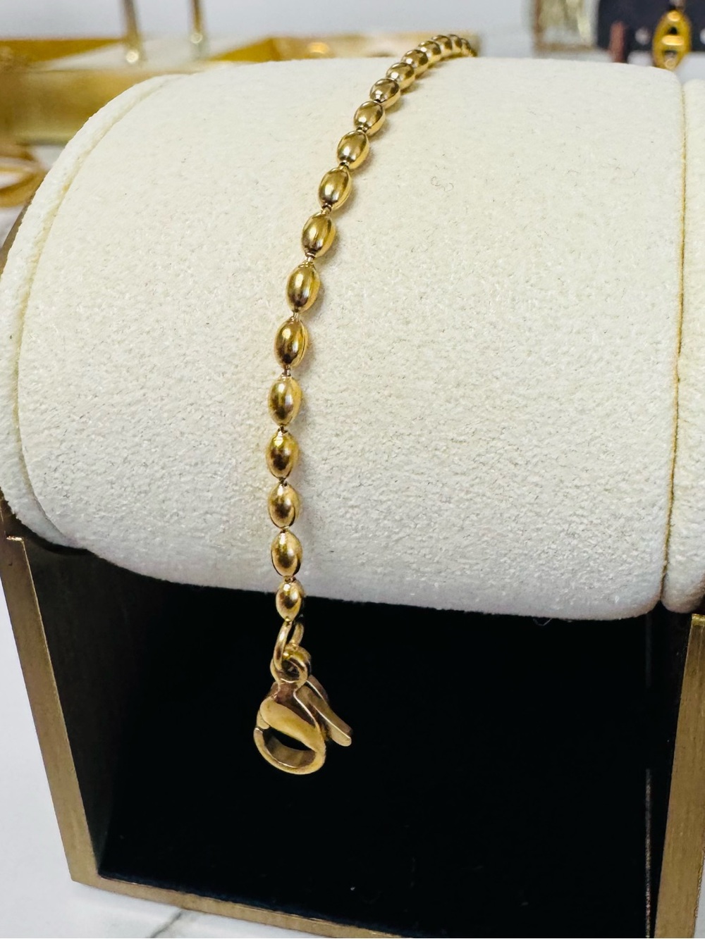 Gold Bead Link Bracelet - Women Jewelry